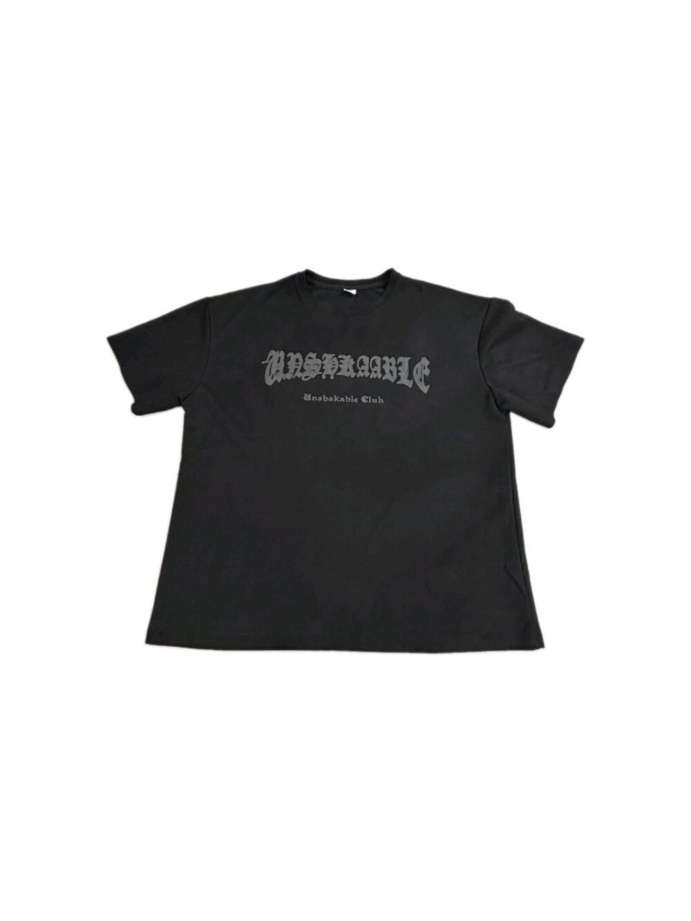 Men's T-Shirt L/XL Black Unshakable Club Graphic Print Short Sleeve Crew Neck